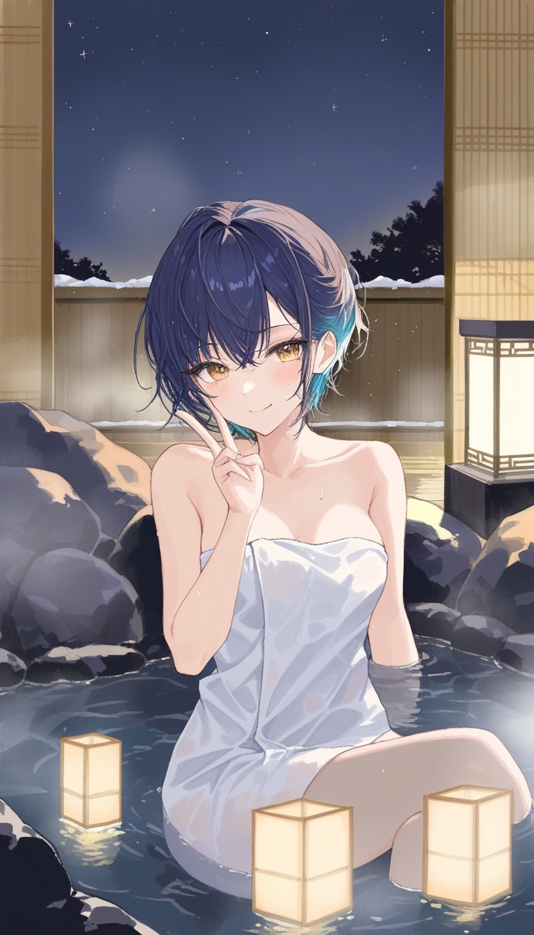 【テーマは露天風呂】貴方と２人きりね。