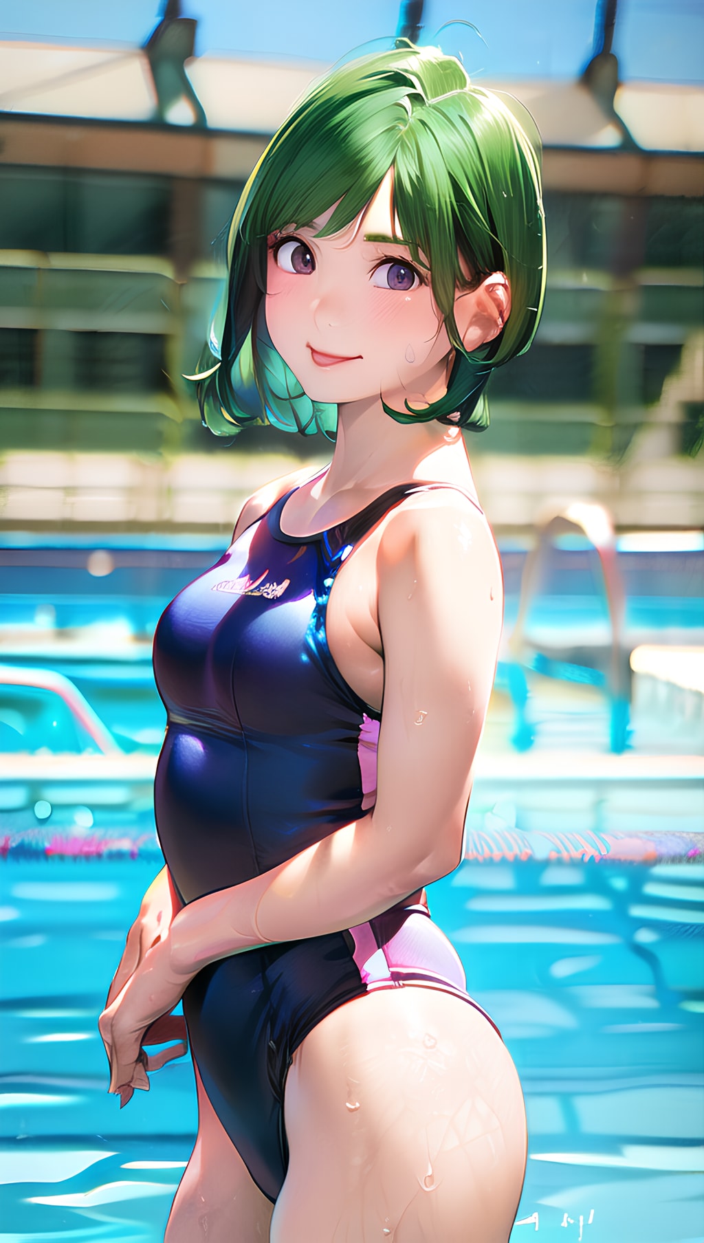 緑の髪の女の子のお母さん