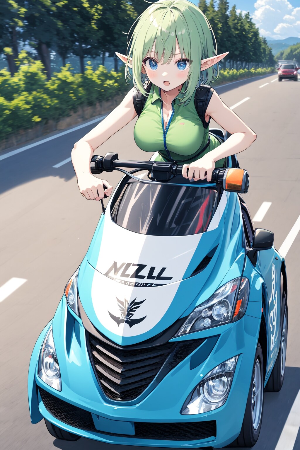 エルフをいすゞのトラックに乗せました。 | の人気AIイラスト・グラビア