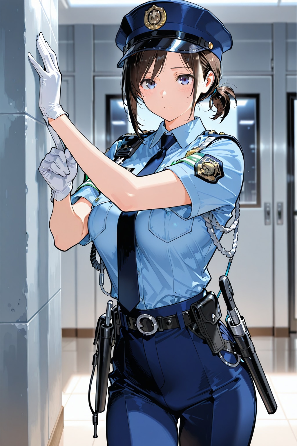 美少女婦人警官