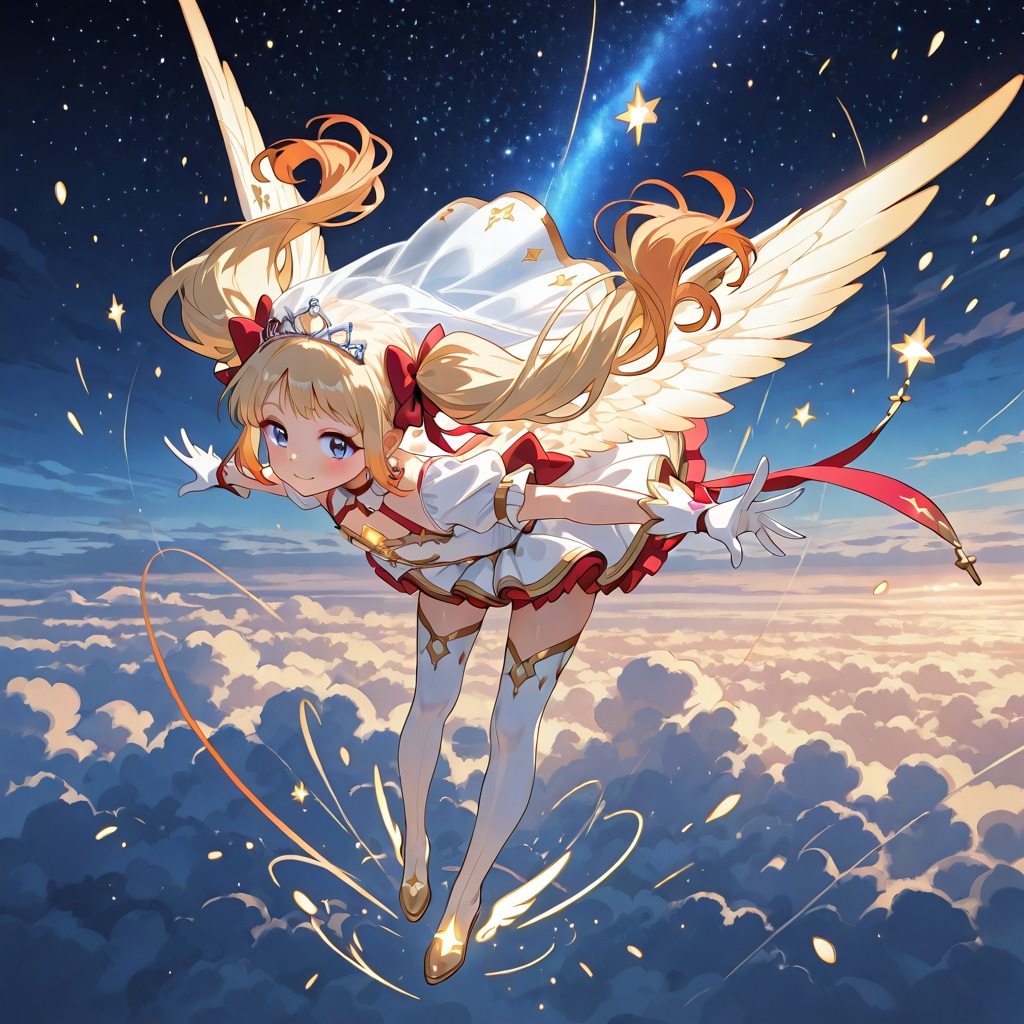 星空と空飛ぶ魔法少女