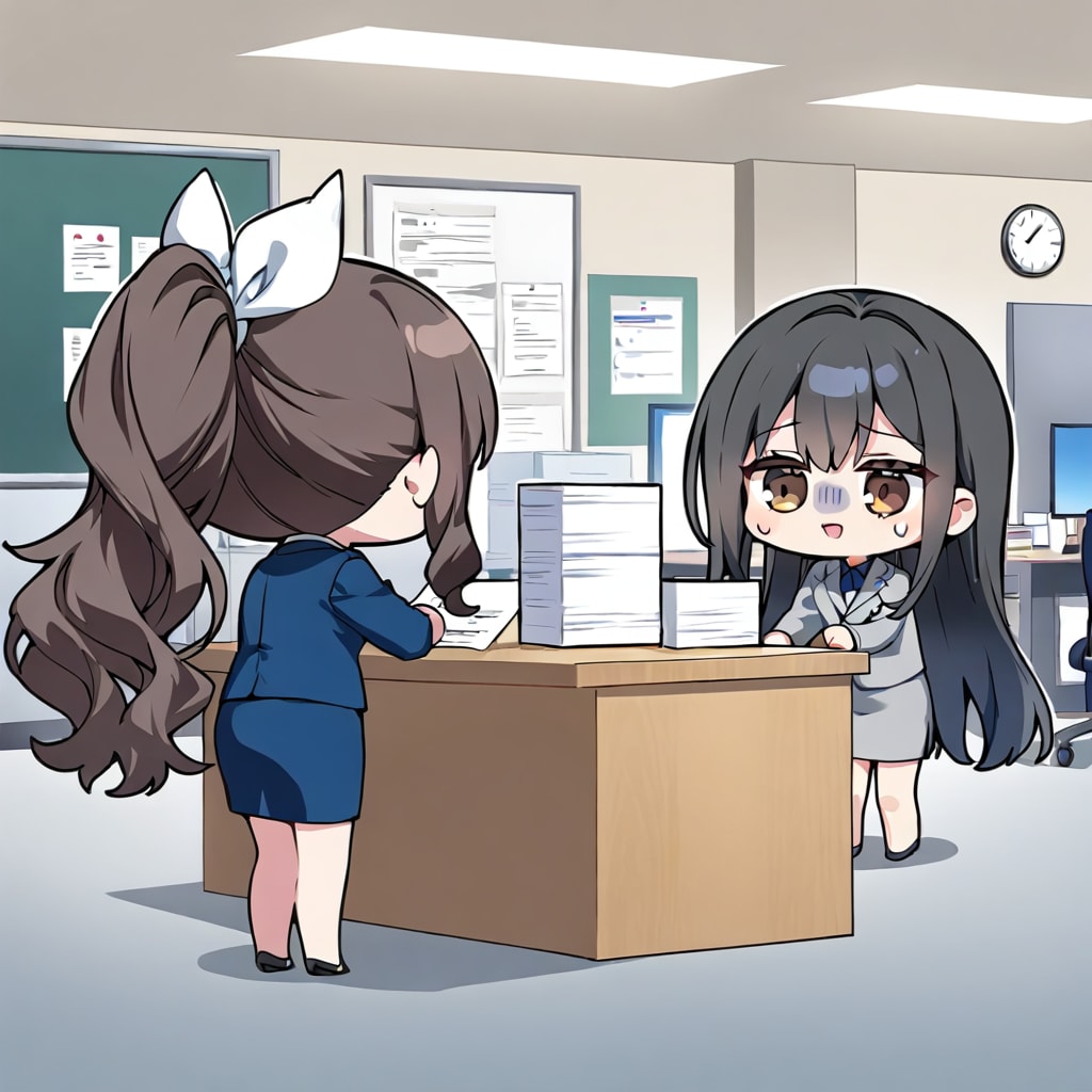 いくら月末でも週末の終業直前にこんな大量に持ってくるなよ… | の人気AIイラスト・グラビア