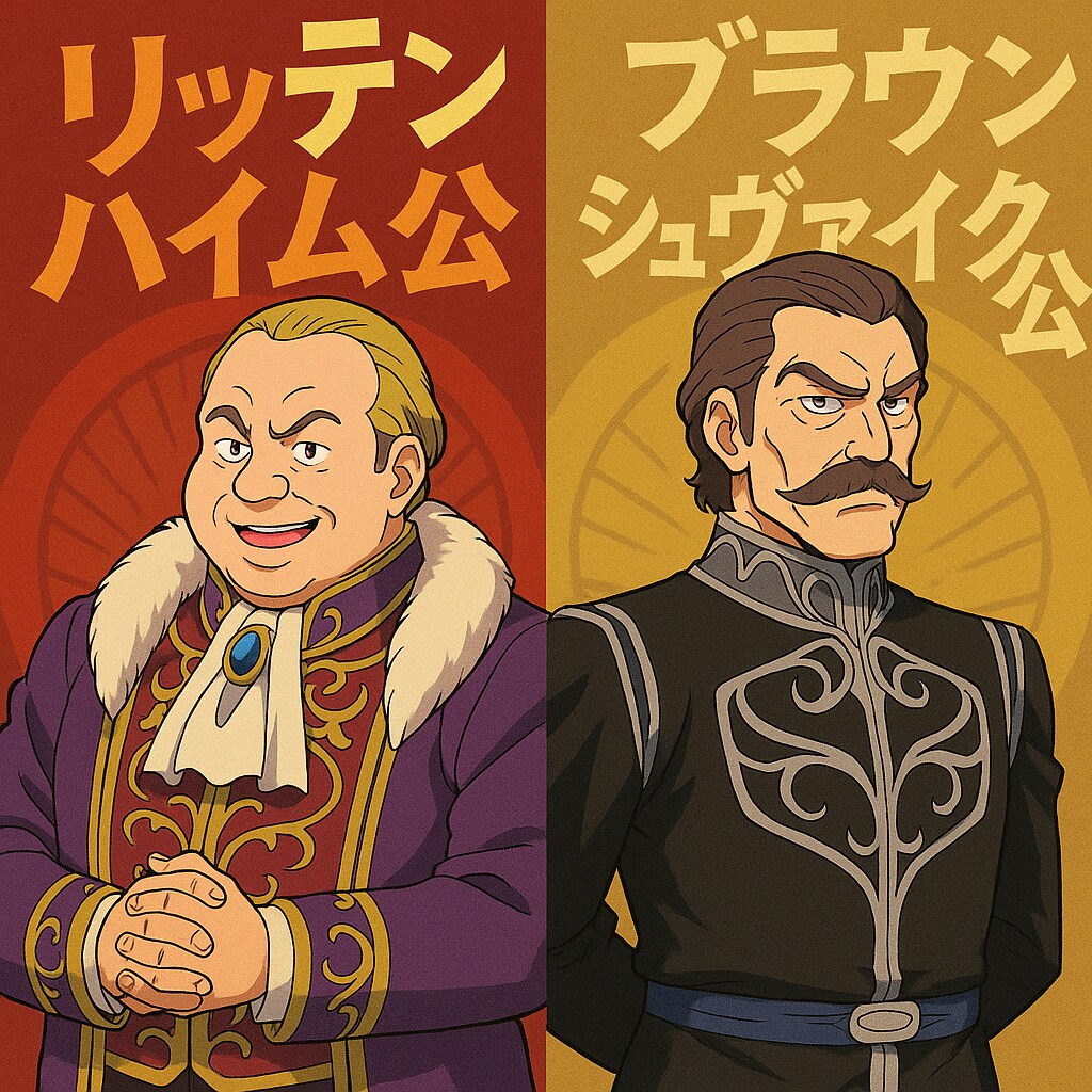 銀河英雄伝説の登場人物、のイメージ。