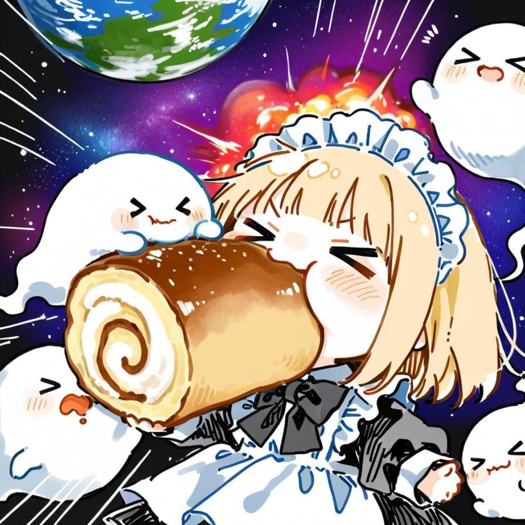 ス ペ ー ス お ジ ャ ン ボ ロ ー ル ケ ー キ 🌍💥💥💥