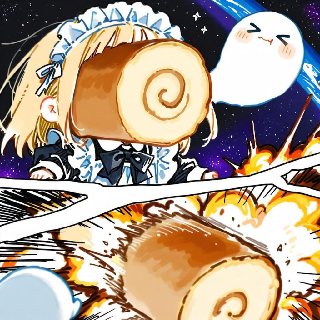 ス ペ ー ス お ジ ャ ン ボ ロ ー ル ケ ー キ 🌍💥💥💥