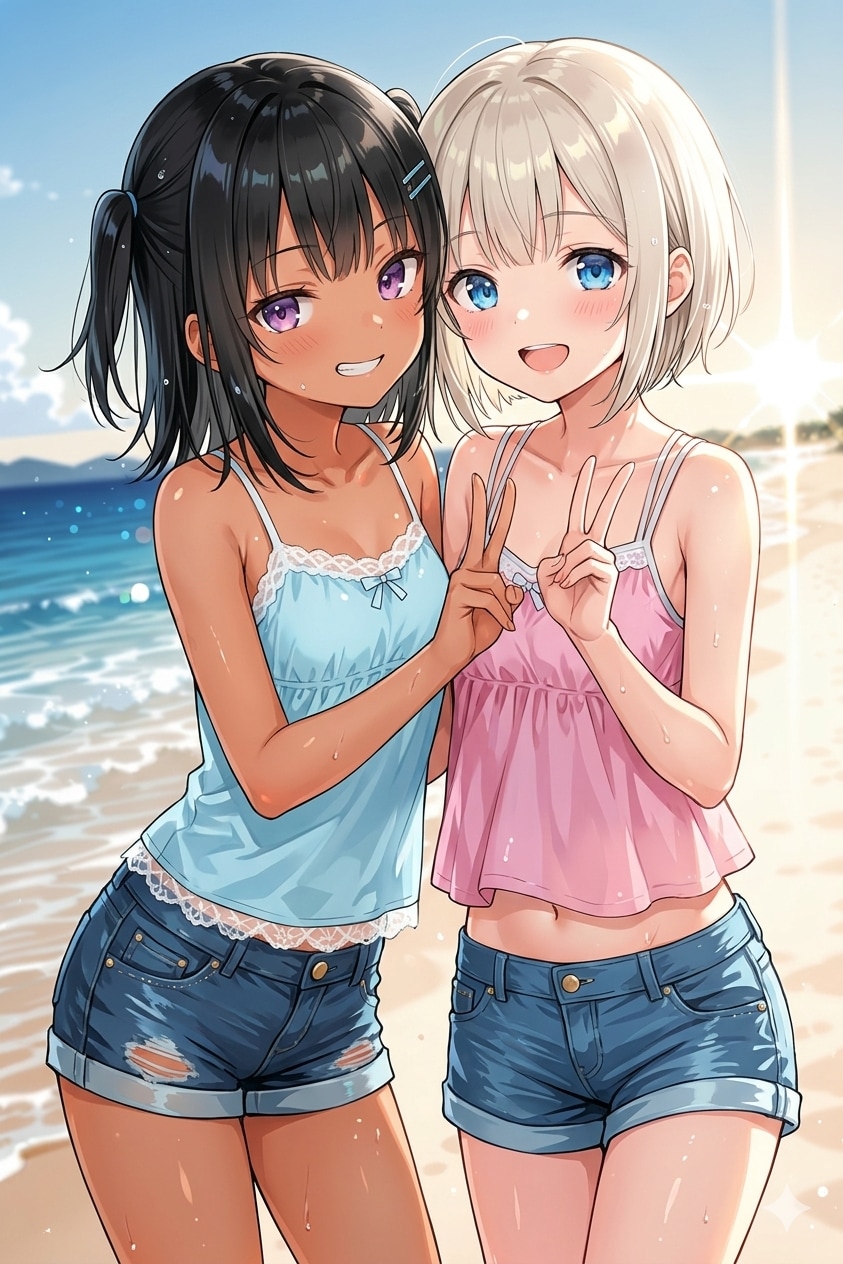 こなつちゃんとちなつ | の人気AIイラスト・グラビア