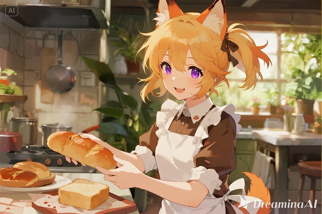 パンを焼くクレアちゃん