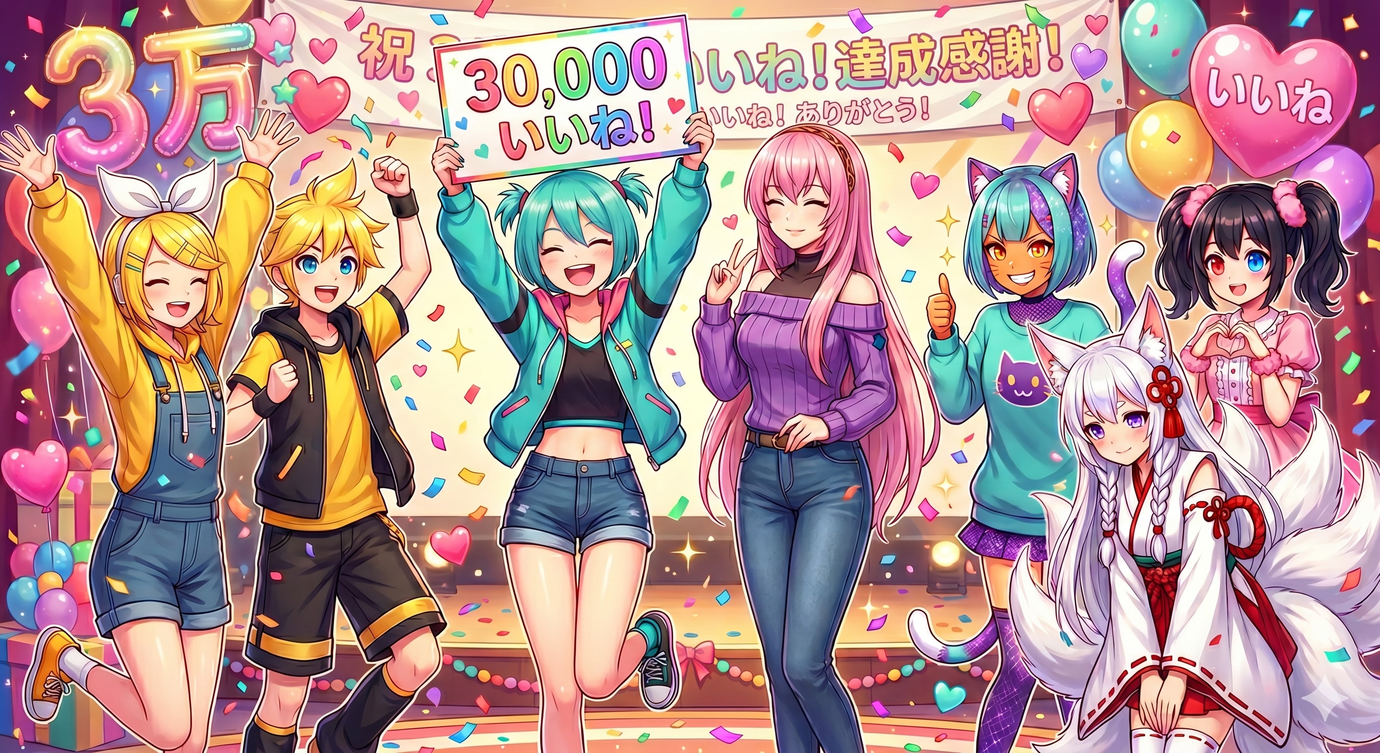 ３００００もいいね ありがとうございます！ | の人気AIイラスト・グラビア