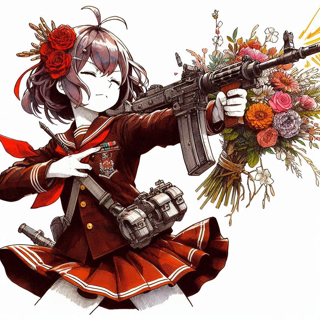 機関銃と少女26 | の人気AIイラスト・グラビア