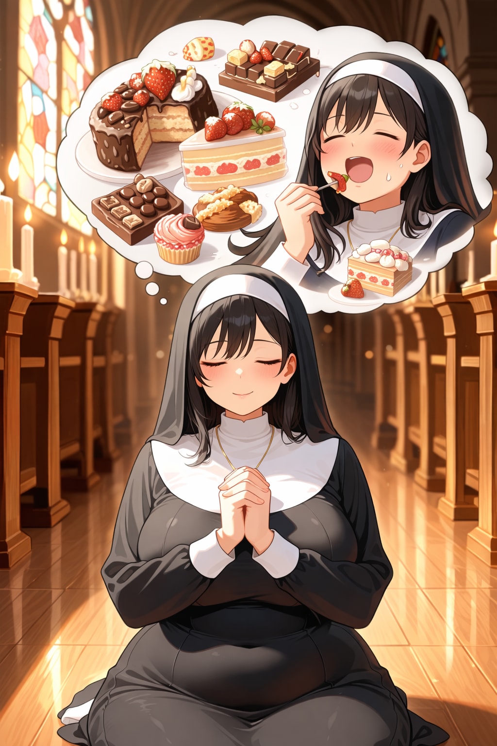 シスターの甘い妄想 | の人気AIイラスト・グラビア