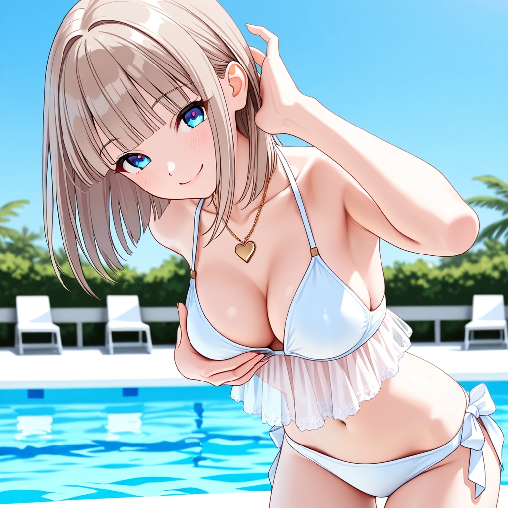 お兄さん、私のおっぱいどうですか？　触ってみます……？