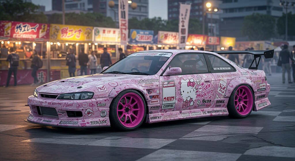 ハローキティS14シルビアのドリ車