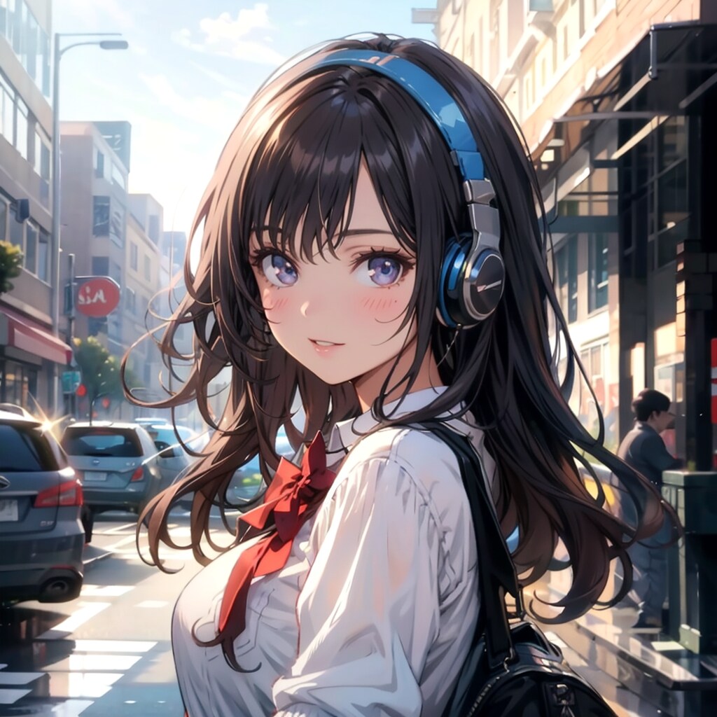 ヘッドホン見返り美人_2607