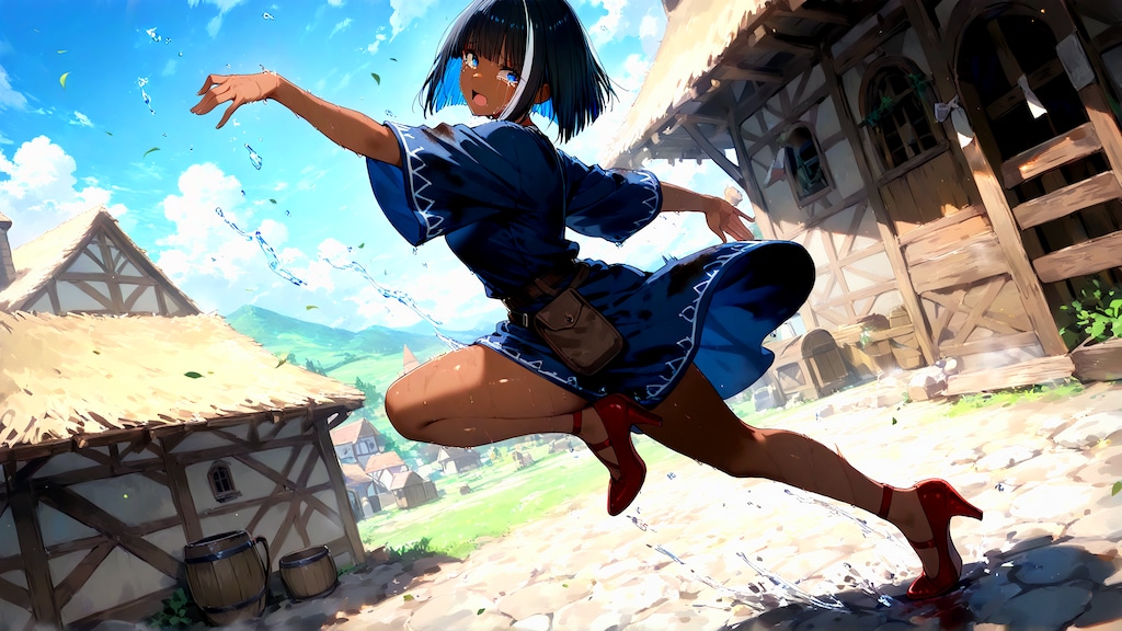 うちの子赤い靴