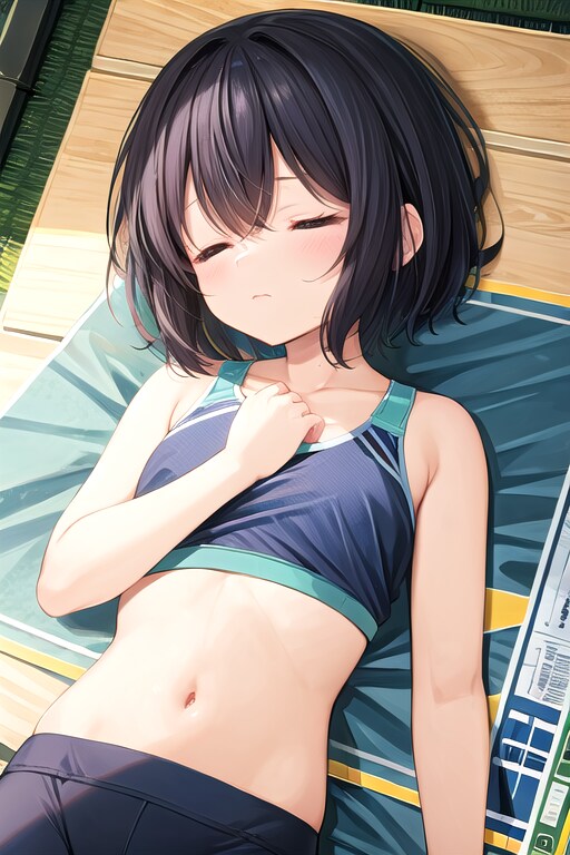 疲れて寝ちゃった