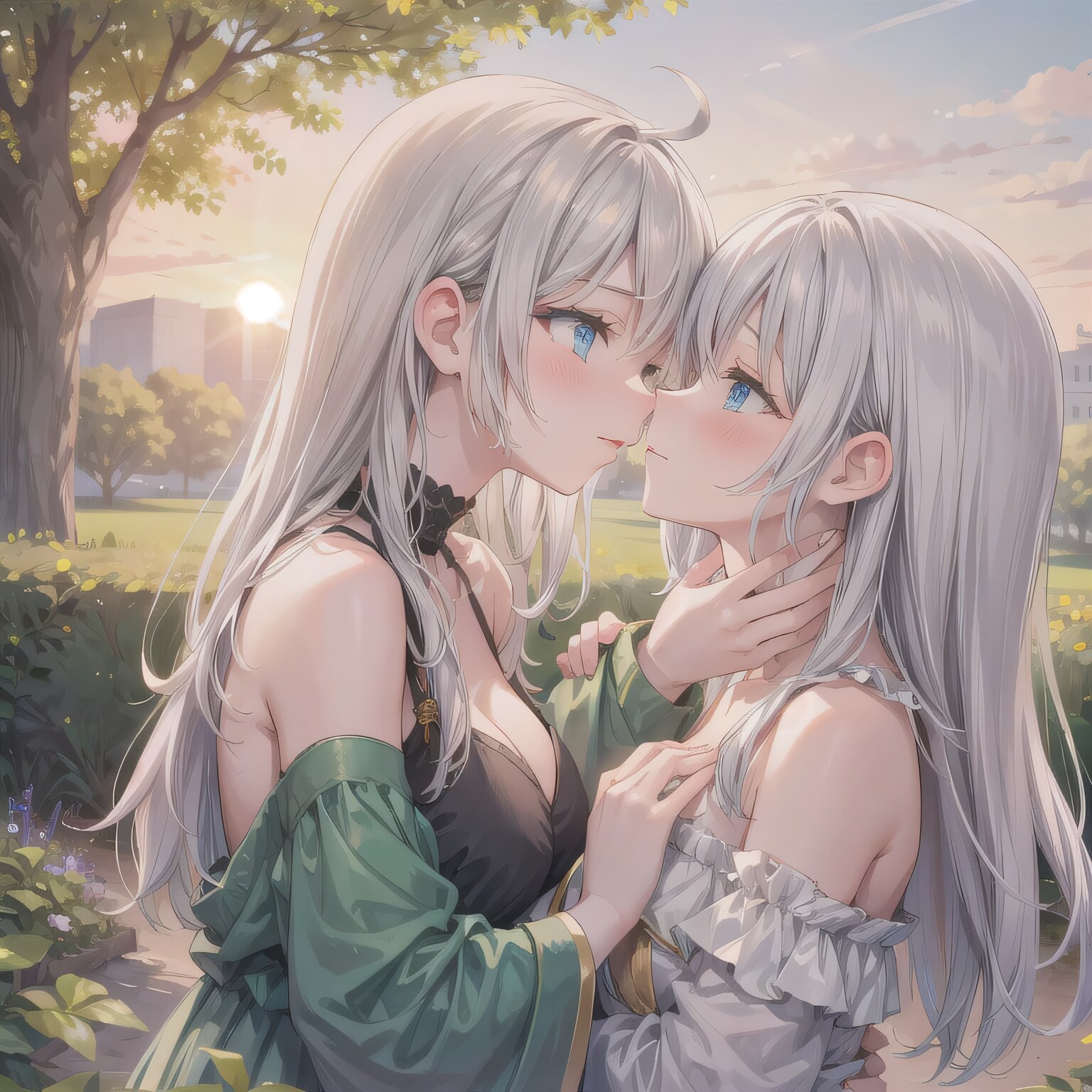 灰髪ロングでワンピースの少女 | の人気AIイラスト・グラビア