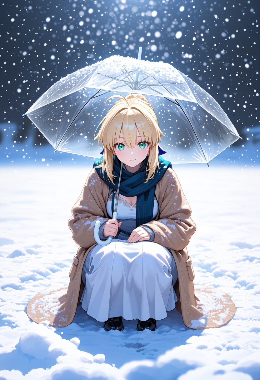 雪降る夜の君と