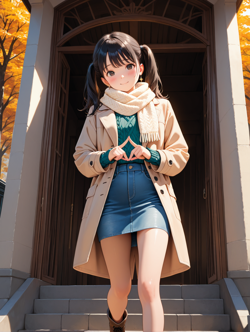 秋路コーデ：ツインテビッチ１