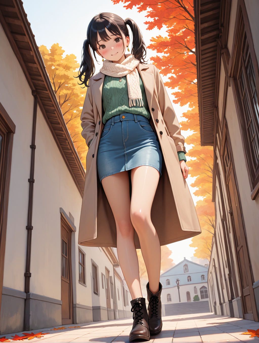 秋路コーデ：ツインテビッチ１