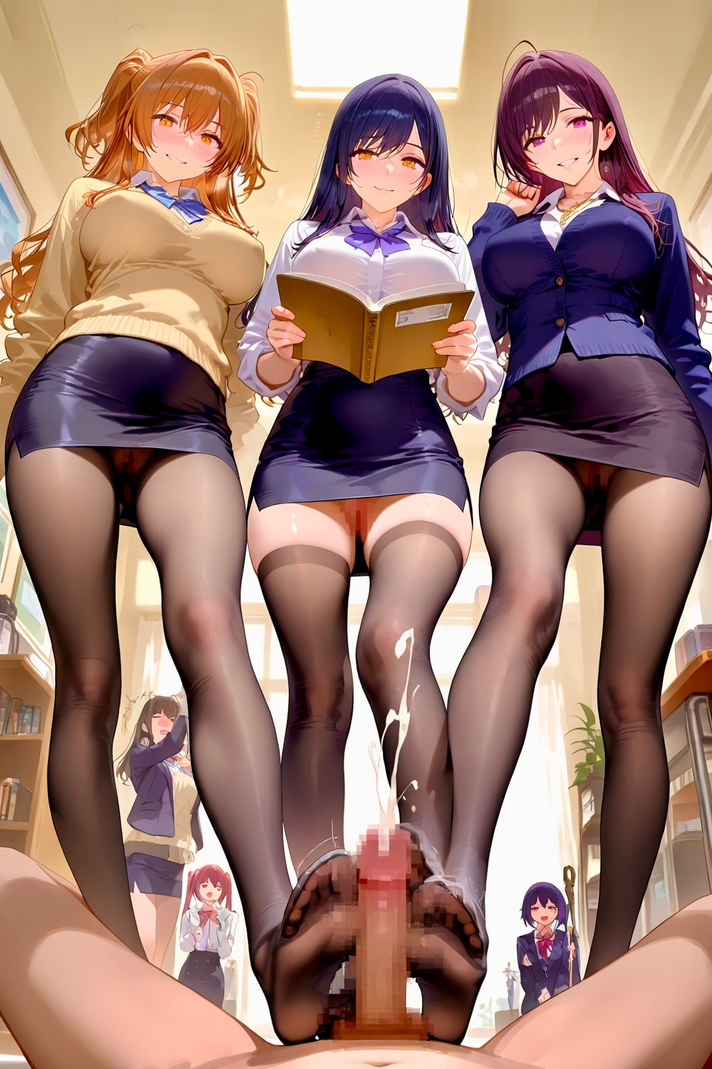 3人の悪いお姉さんに敗北しちゃうのでした