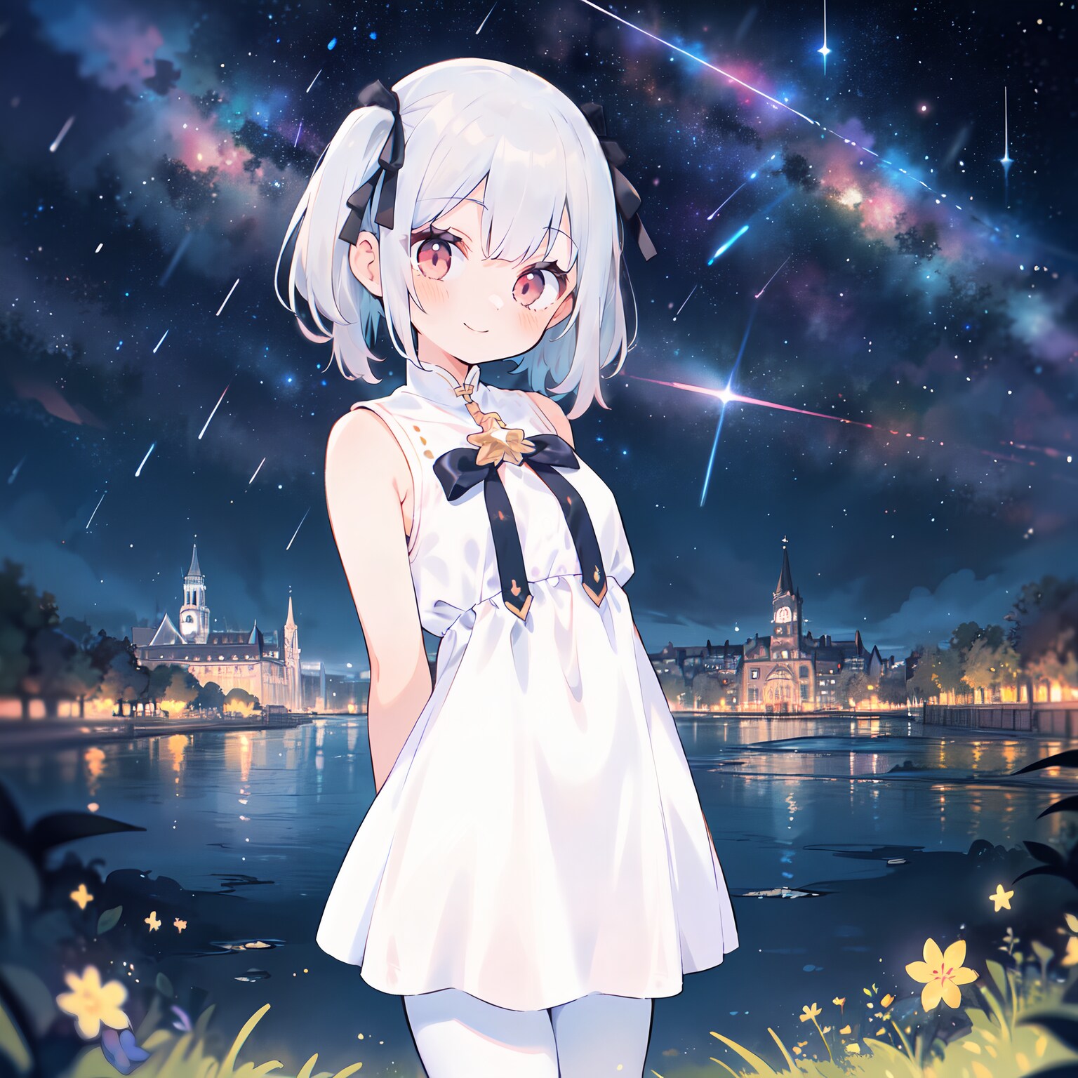 銀髪ツインテちゃん