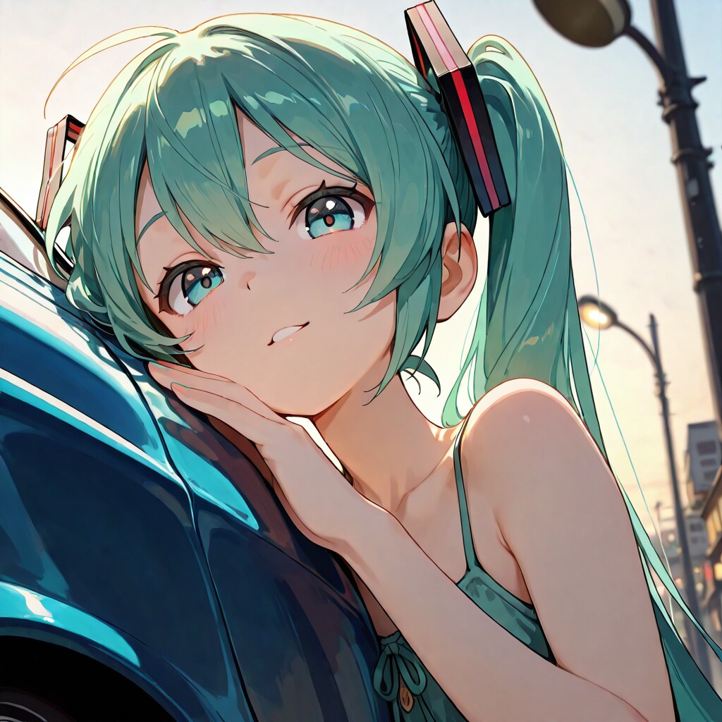 緑色の髪の彼女
