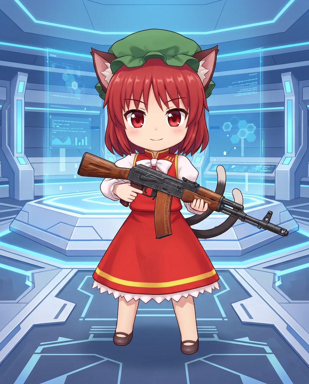 橙(ちびキャラ風)
