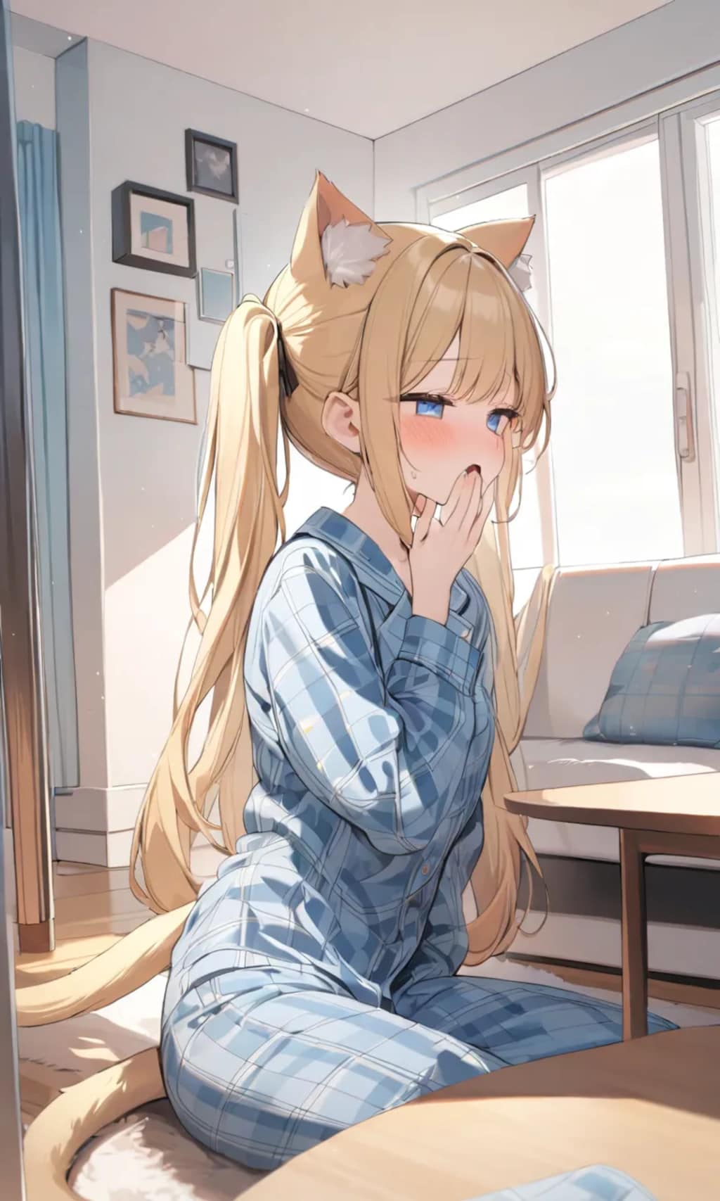 こるり「眠い起きたくない学校に」まや「行こうな」