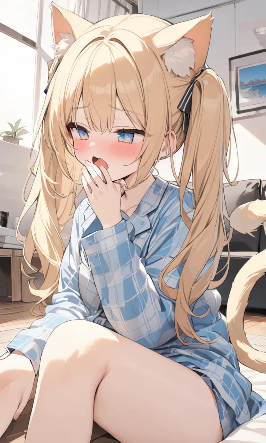 こるり「眠い起きたくない学校に」まや「行こうな」