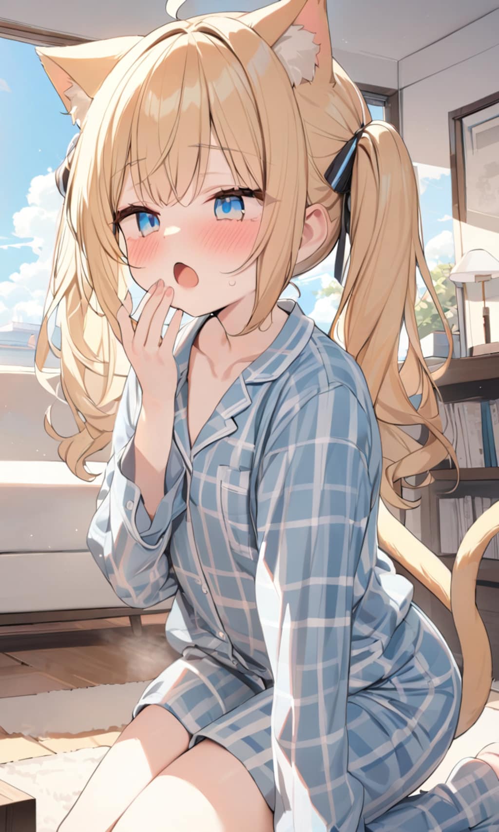 こるり「眠い起きたくない学校に」まや「行こうな」