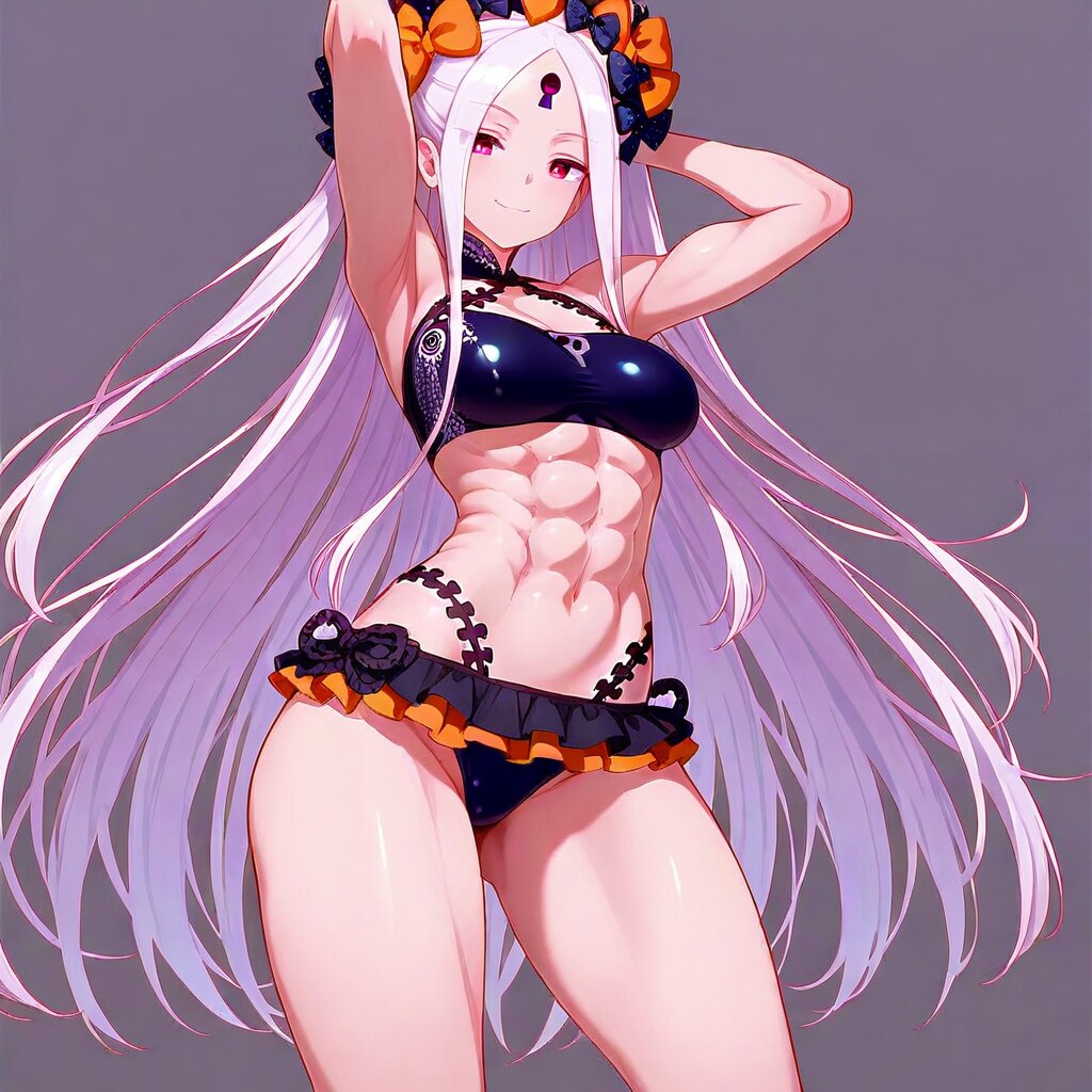 腹筋バキバキ水着アビー