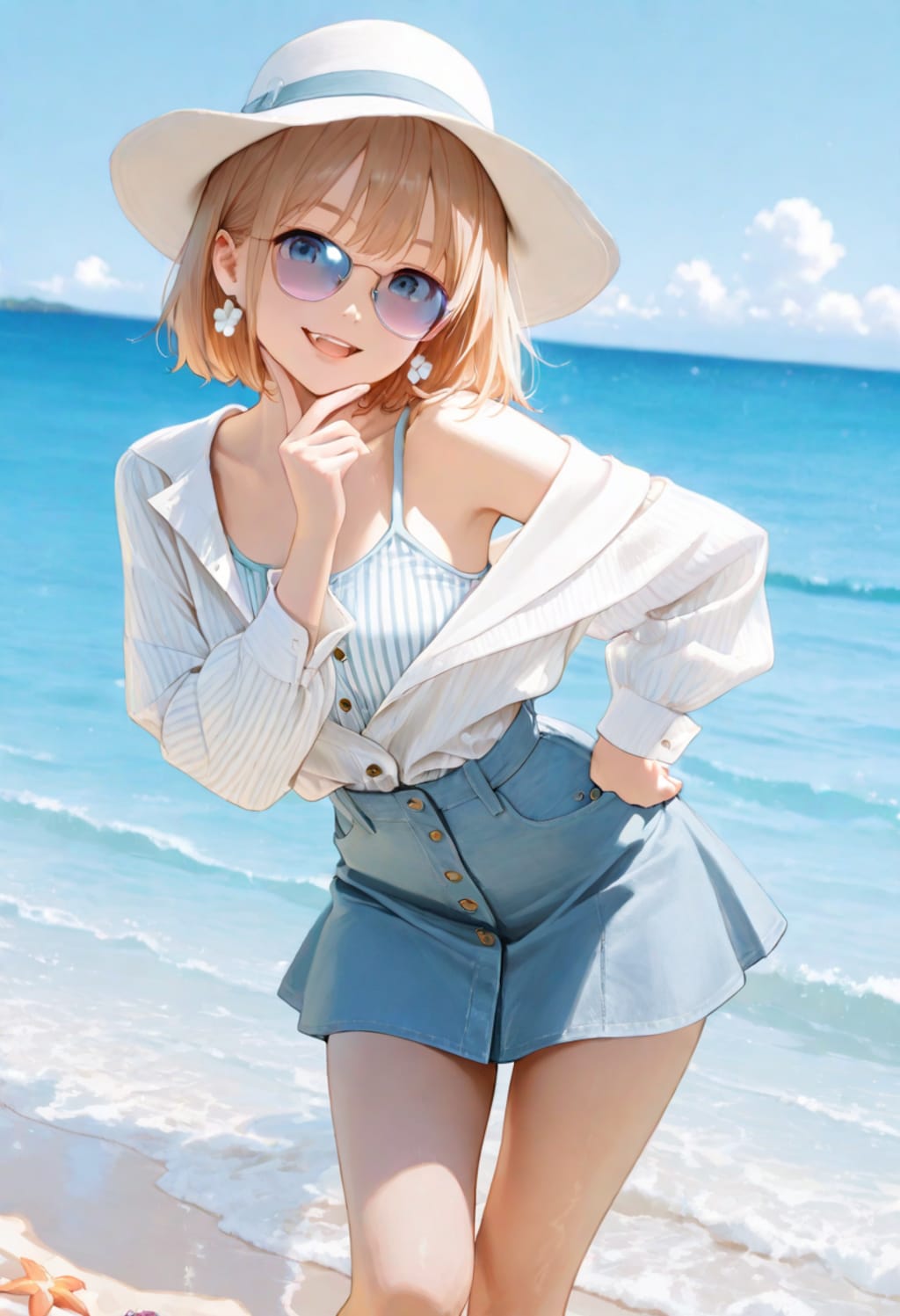 夏コーデを楽しむルンルン渚ちゃん♪