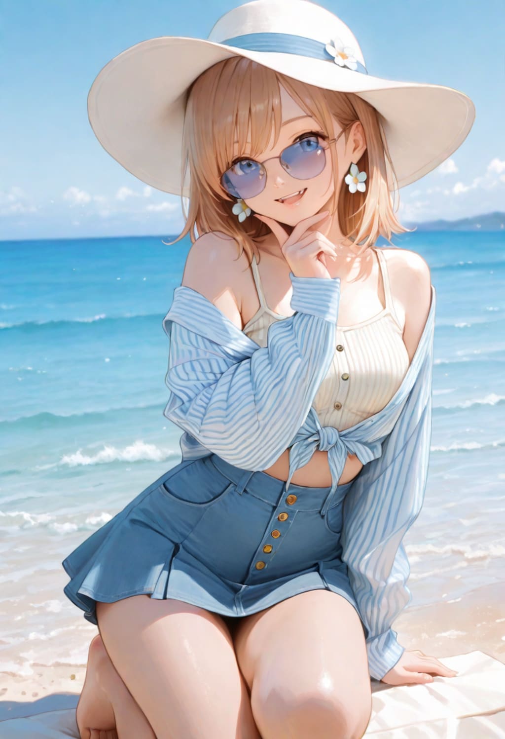 夏コーデを楽しむルンルン渚ちゃん♪