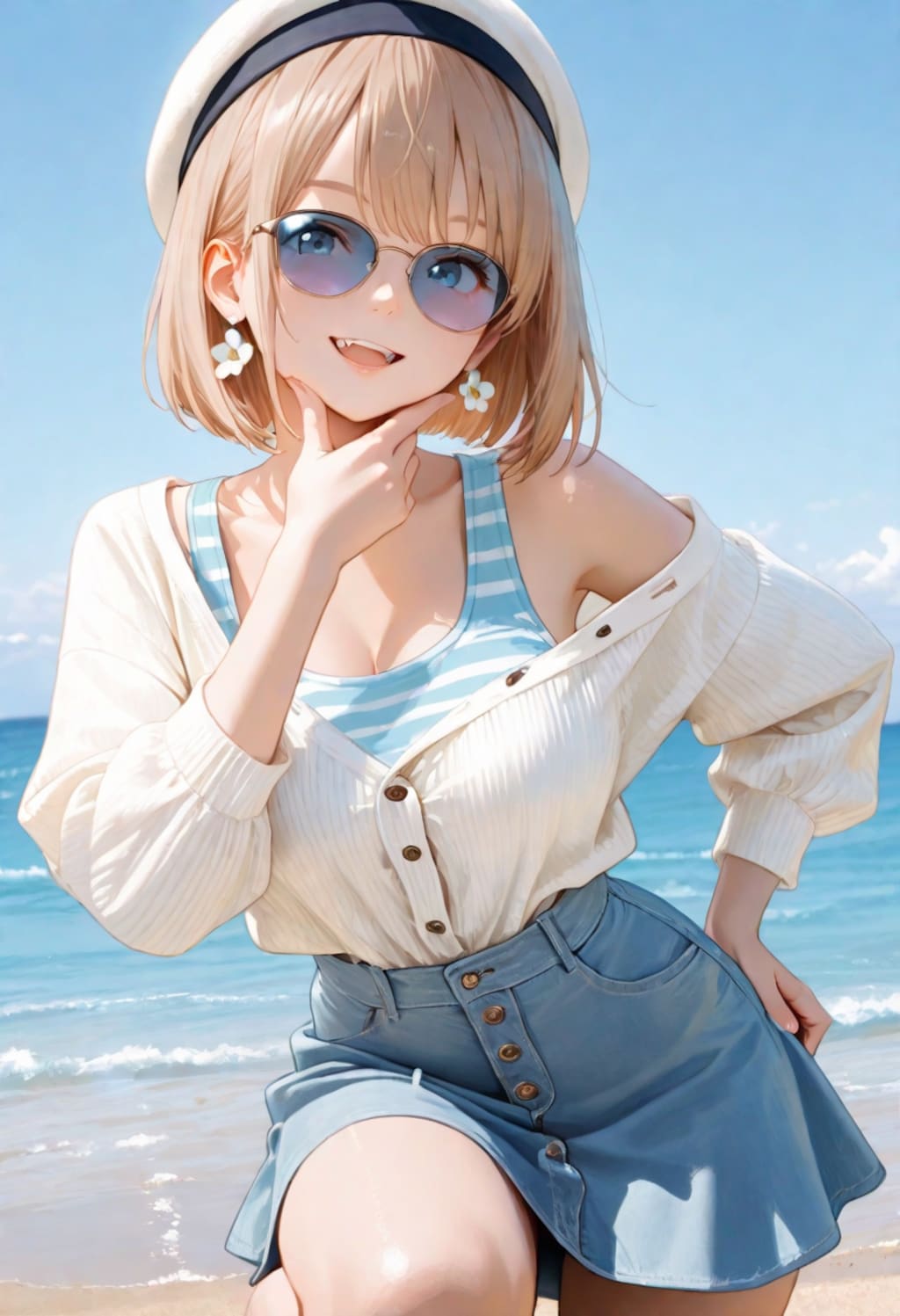 夏コーデを楽しむルンルン渚ちゃん♪