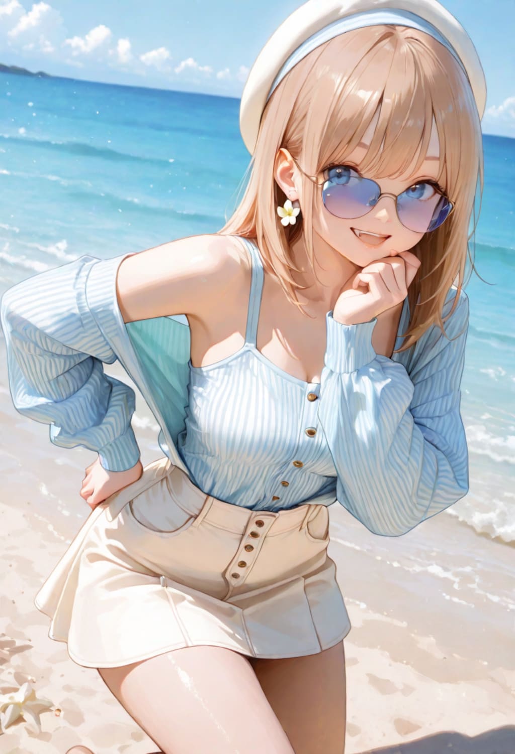 夏コーデを楽しむルンルン渚ちゃん♪
