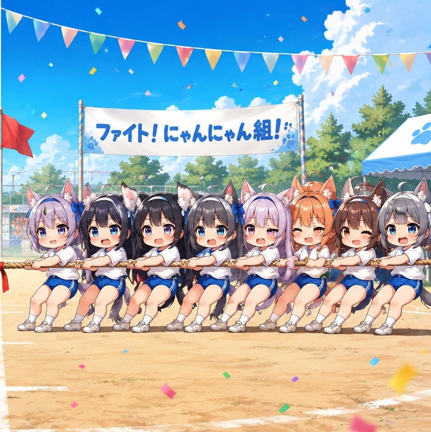 つなひきニャン