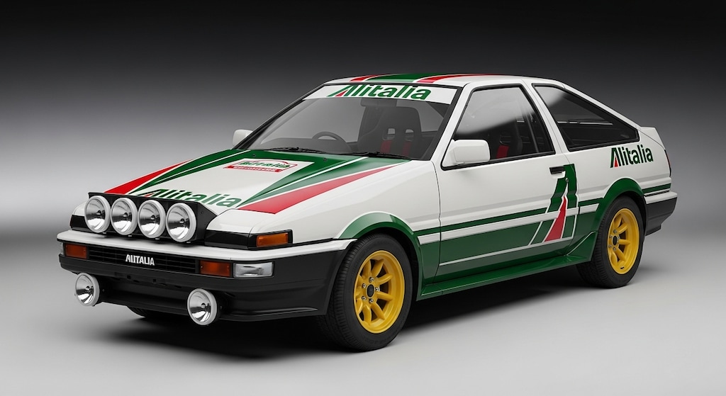 アリタリアAE86ラリーカー