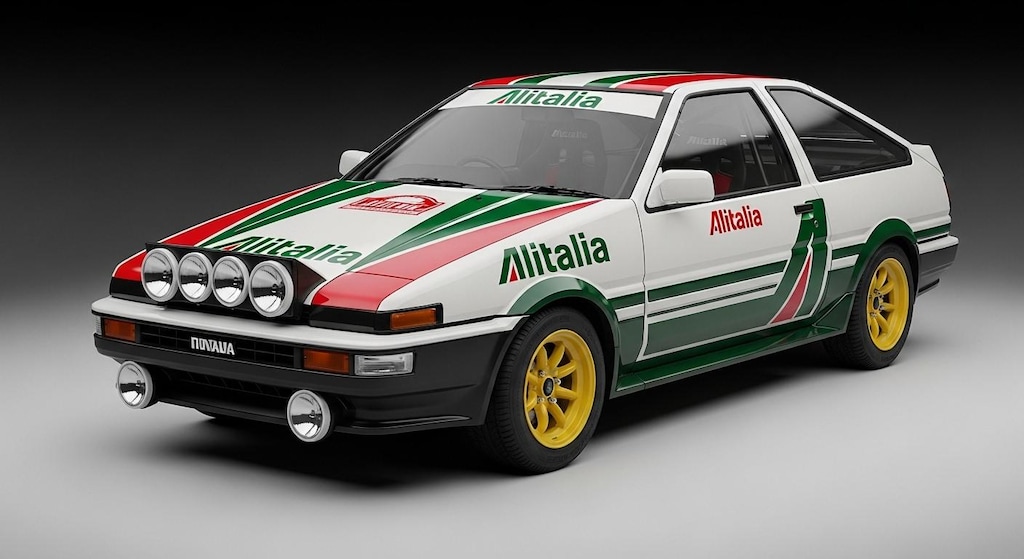 アリタリアAE86ラリーカー