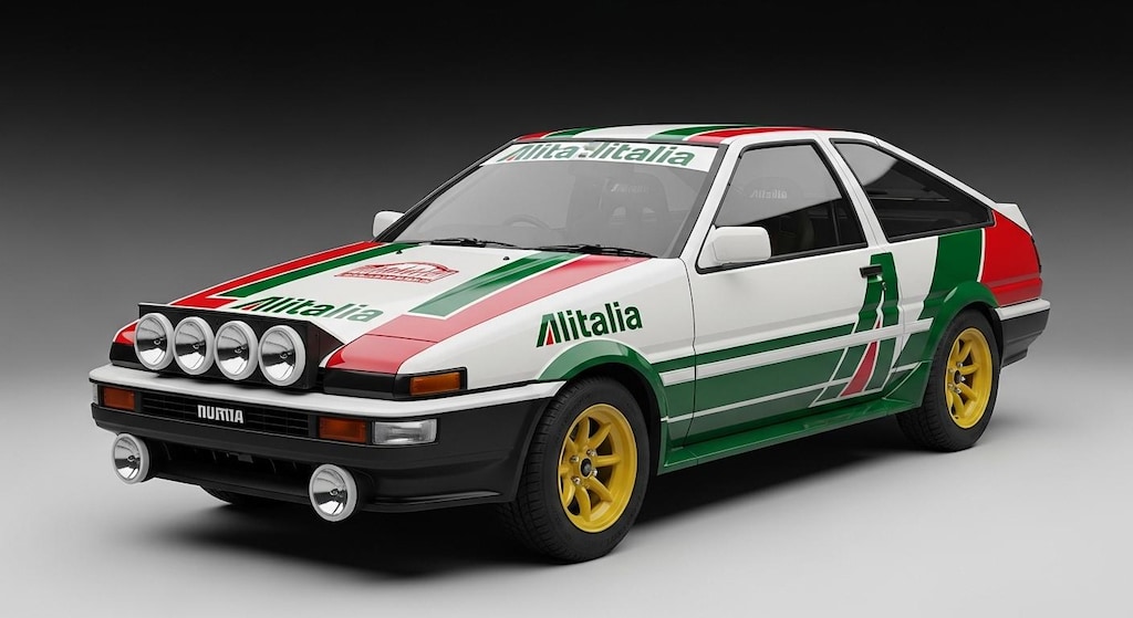アリタリアAE86ラリーカー