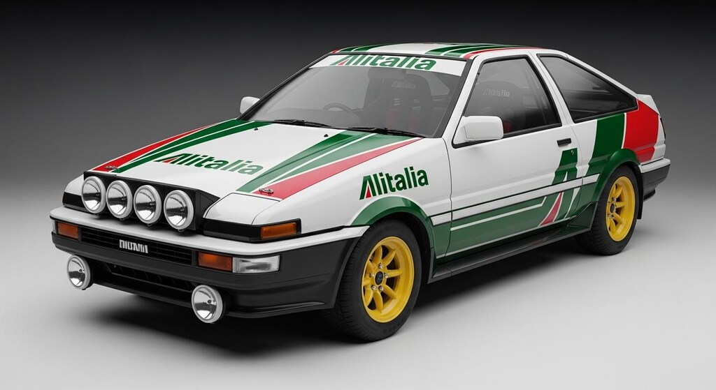 アリタリアAE86ラリーカー