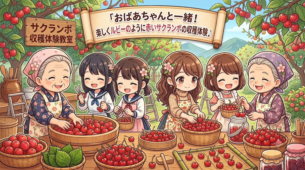 さくらんぼ収穫体験！２