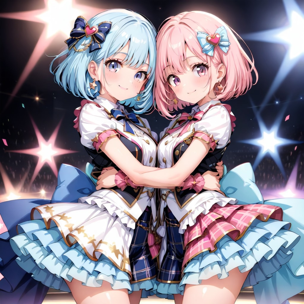 双子アイドル | の人気AIイラスト・グラビア
