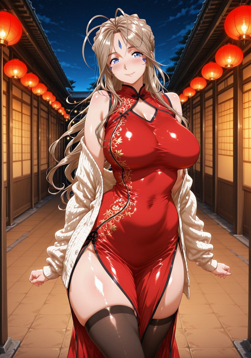 チャイナドレス姿のベルダンディー