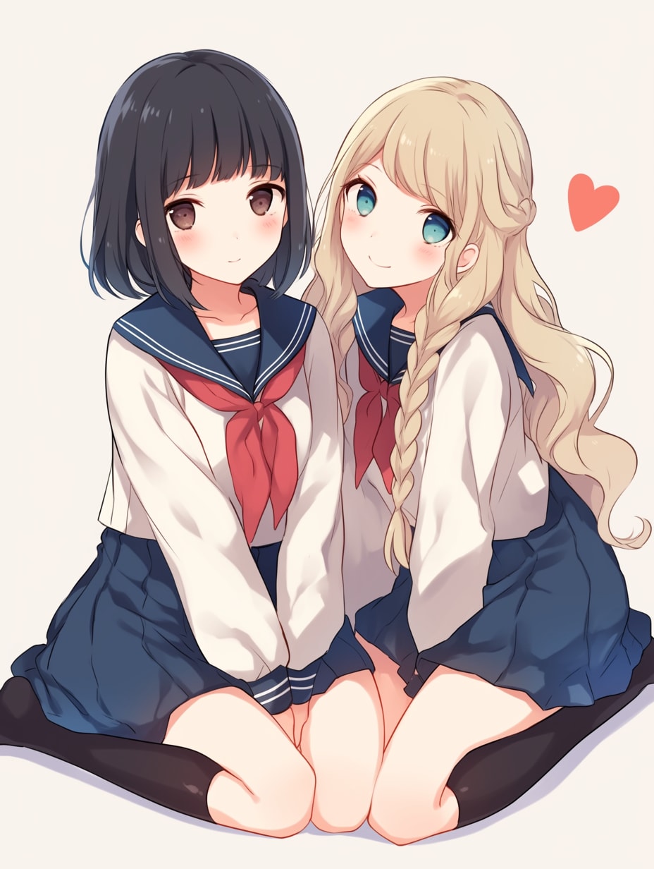 二人のJK286 | の人気AIイラスト・グラビア