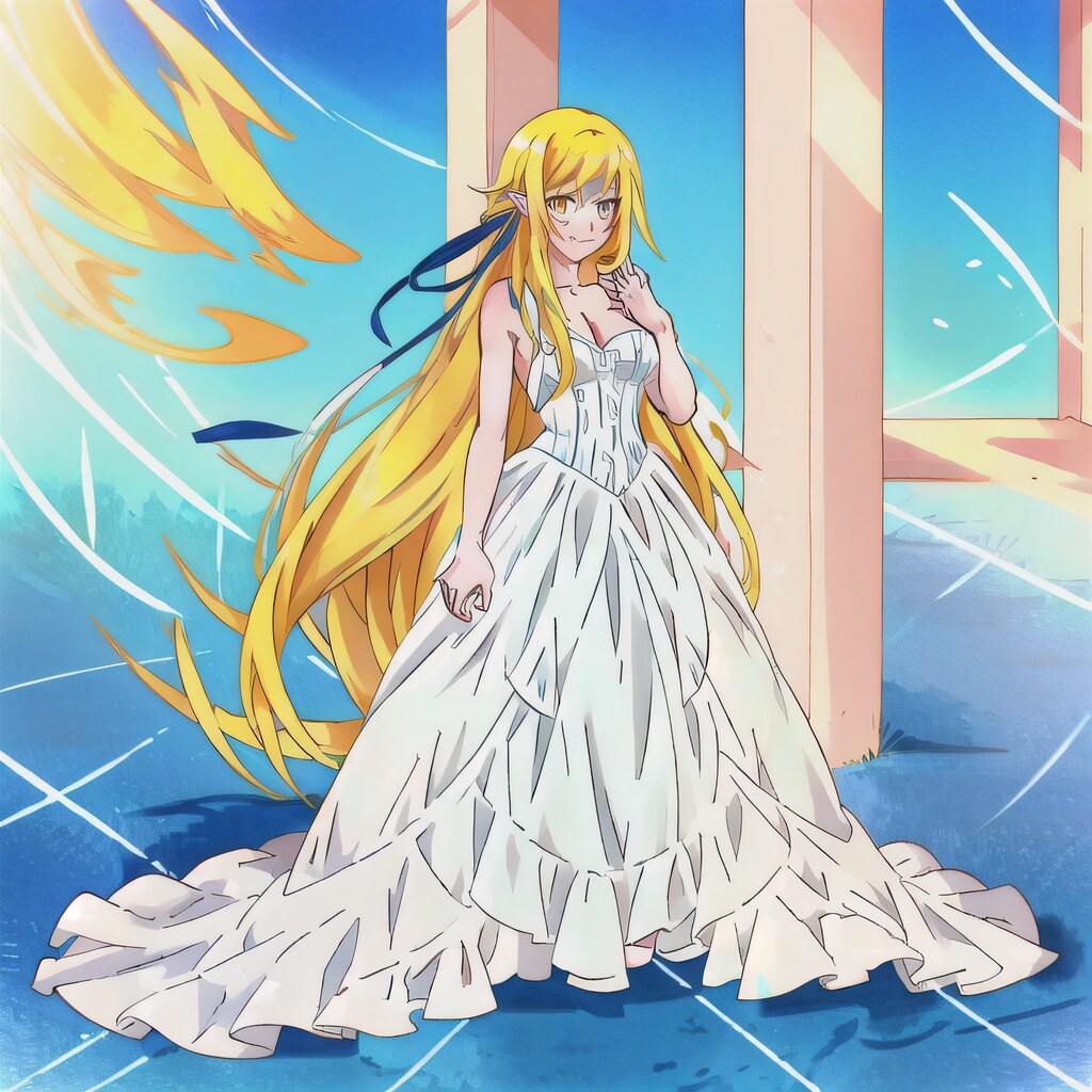 金髪ロングでウェディングドレスの美女３