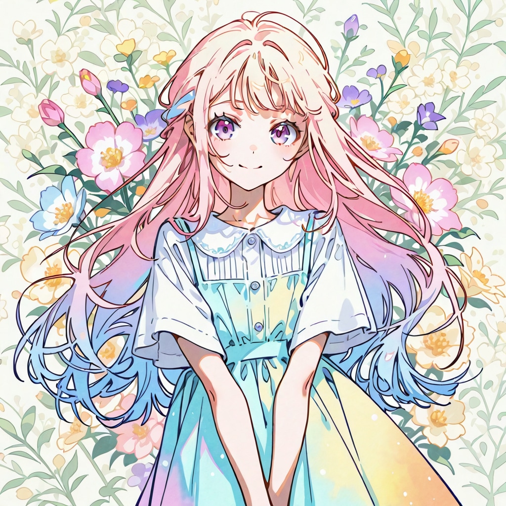 花と美少女 | の人気AIイラスト・グラビア