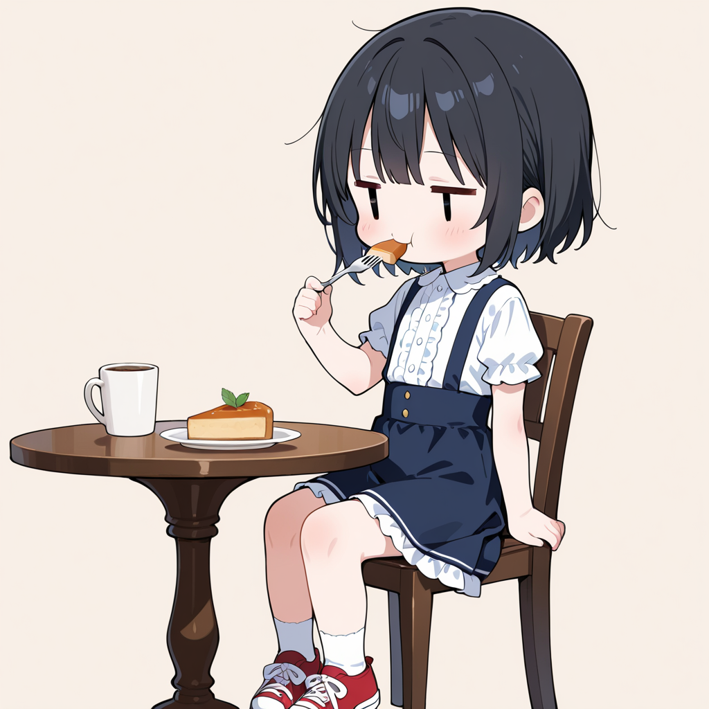 何のケーキを食べてるでしょうか？ | の人気AIイラスト・グラビア