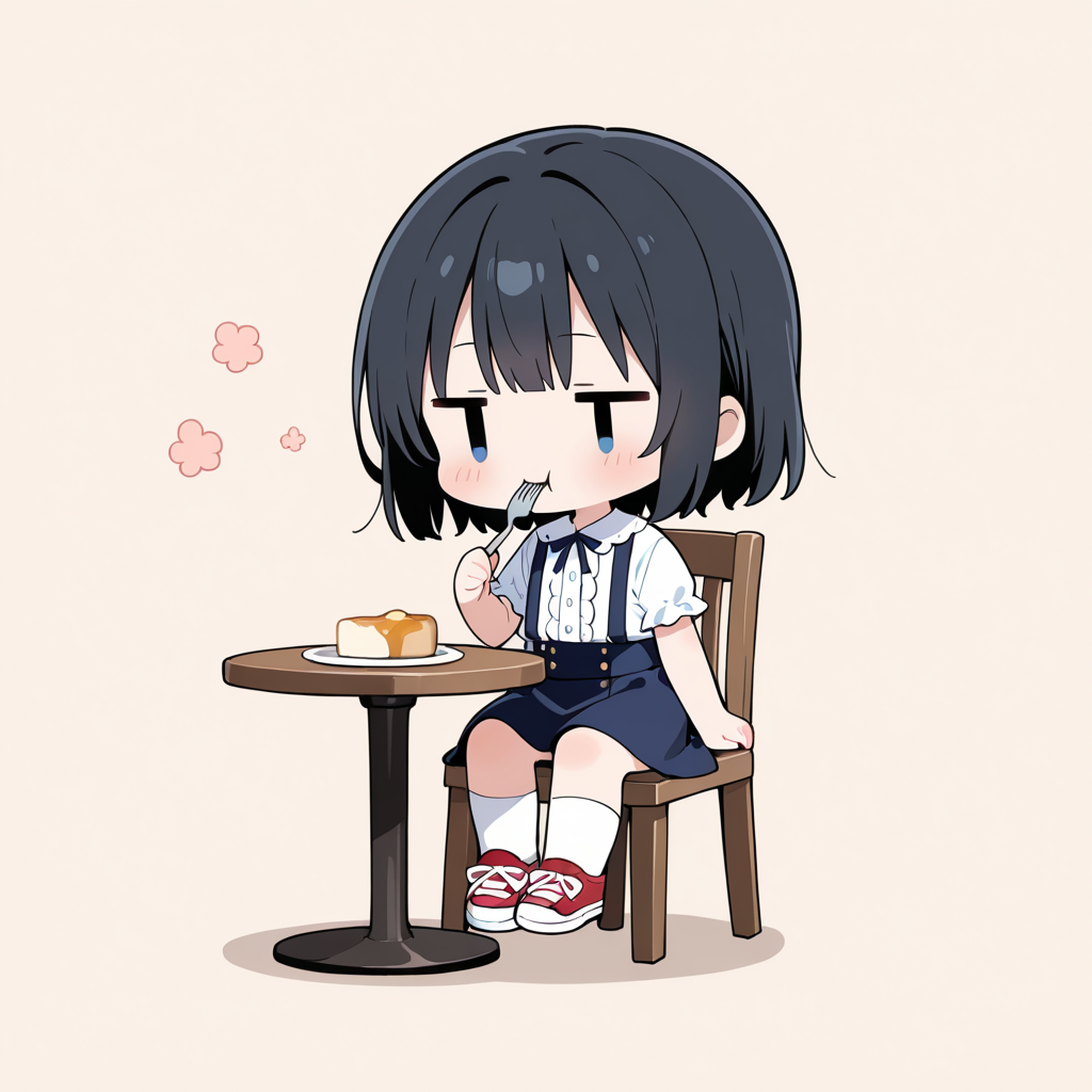 何のケーキを食べてるでしょうか？