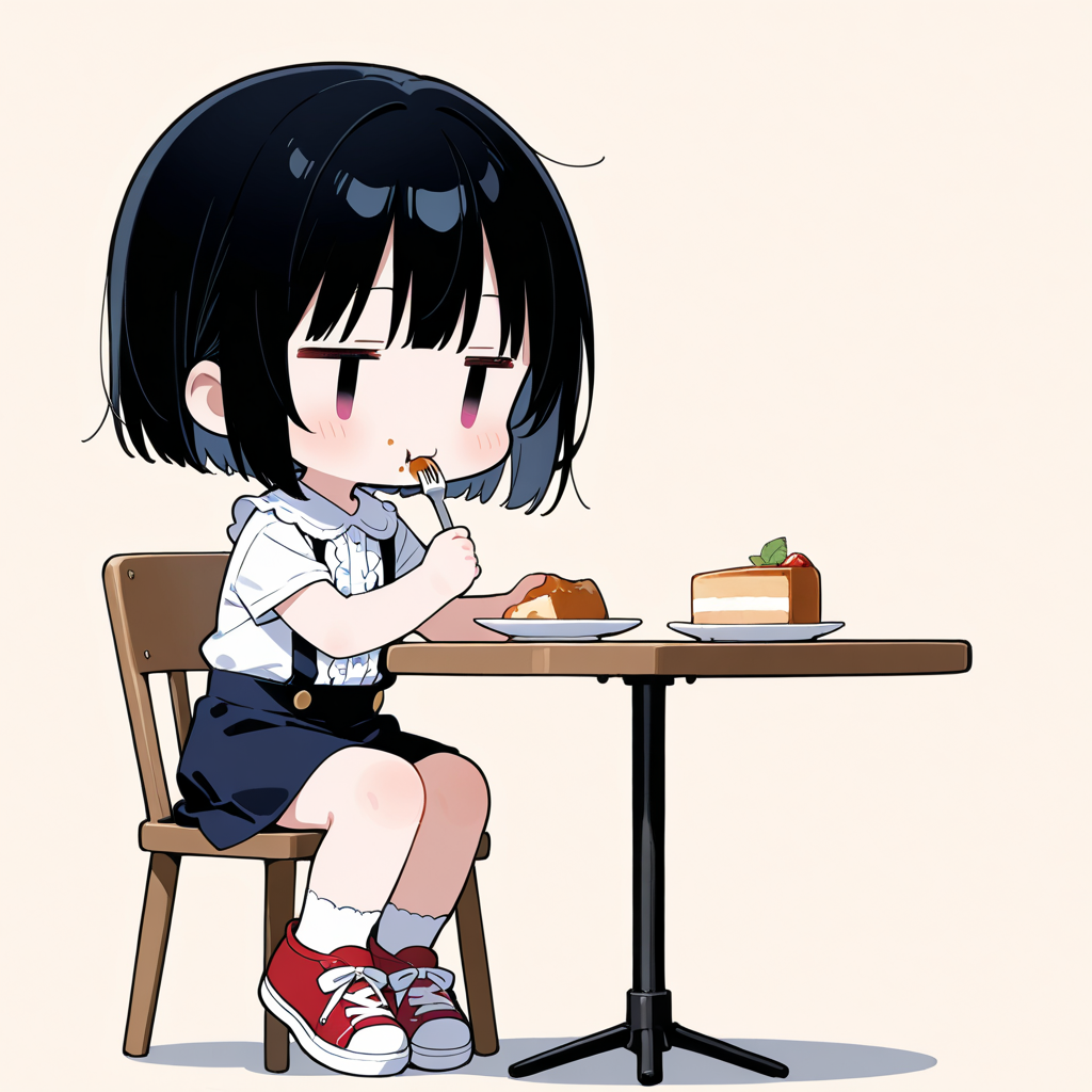 何のケーキを食べてるでしょうか？