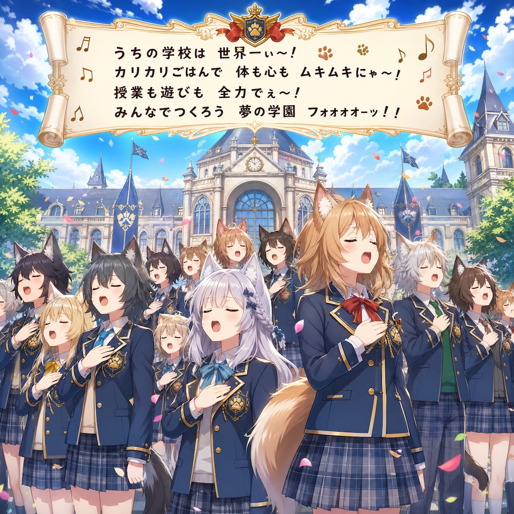 ケモミミあんのにヒトミミ付けんな学園校歌